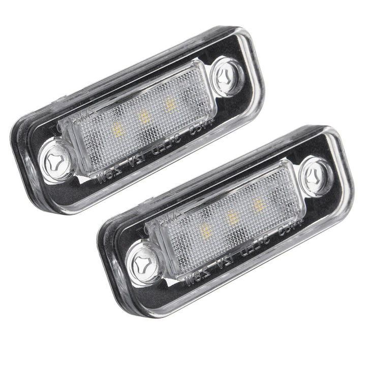 2ชิ้น-led-ป้ายทะเบียนแสงโคมไฟข้อผิดพลาดฟรีสำหรับ-benz-w203-5d-w211-w219-r171-benz-w211-benz