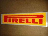 PIRELLI สติ๊กเกอร์ตัดประกอบ สีเหลืองแดง เกรดสะท้อนแสง สำหรับติดตกแต่งรถจักรยานยนต์ บิ๊กไบค์ หมวกกันน็อคและอื่นๆ