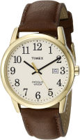 Timex Easy Reader 38mm Leather Strap Watch Brown/Gold-Tone/Cream