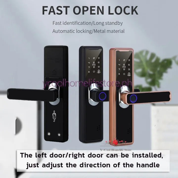 LNG ♛TUYA 6 in 1 Smart Door Lock AntiTheft Fingerprint Digital