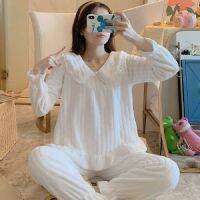 Lace Sleepwear Women Pajamas Set Winter Fleece Velvet Pajama Pants Fluffy Korean Solid Cute Piiama Night Wear Warm Home Suit New