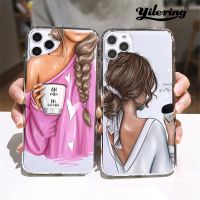 Fundas For iPhone 8 7 14 Plus 11 Pro XS MAX XR X Coque For iPhone SE 2020 11 12 13 mini Pro Max Case Fashion coffee women Cover  Screen Protectors