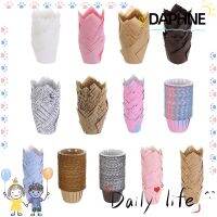 Daphne ถ้วยกระดาษ Diy สําหรับใส่คัพเค้กมัฟฟิน 50 ชิ้น