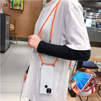 For Google pixel 5A 5G 6A 7A case Crossbody Lanyard Cord Strap Phone Case For Google 5XL 4XL 6XL Shockproof Transparent Cover