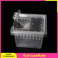 10pcs กล่องอาหารสัตว์เลื้อยคลานขนาดเล็กกล่องการผสมพันธุ์ Terrarium ที่อยู่อาศัยของแมลงโปร่งใส