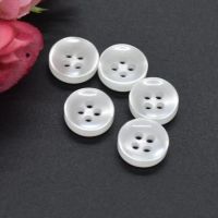 2023 Pearlescent Wide Face Four Eyes Resin Button DIY White-66