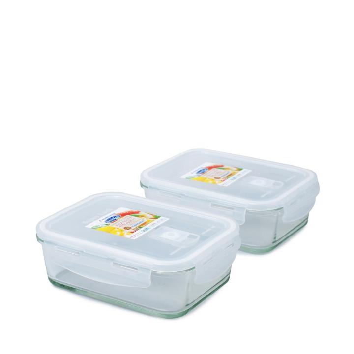 roja Glass Food Container : 60892 Size 650 ml  Total 2 pcs