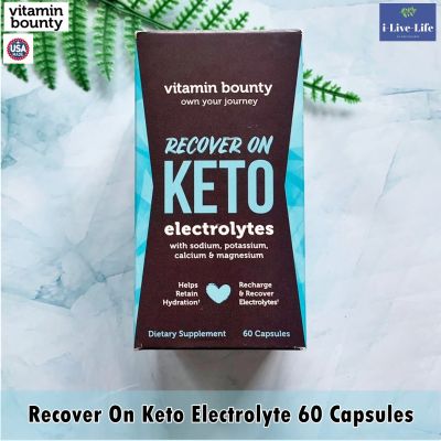 อาหารเสริมคีโต อิเล็กโทรไลต์ Vitamin Bounty - Recover On Keto Electrolyte 60 Capsules