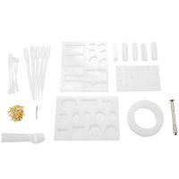 Casting Molds and Tools Set,Jewelry Molds Include 127Pcs Assorted Styles Silicone Molds,Stirrers,Droppers,Spoons,Hand Twist Drill and Screw Eye Pins for Pendant Making