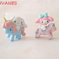 Ivanes ตุ๊กตาฟิกเกอร์ อนิเมะยูนิคอร์น Cinnamoroll น่ารัก ของขวัญคริสต์มาส สําหรับตกแต่งเค้ก