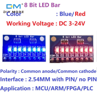 Diymore Diymore ขั้วบวก/สีแดงทั่วไป,แถบ LED 8บิต3-24V DC 3-24V เหมาะสำหรับการเชื่อมต่อ Arduino Iuo UNO Mini นาโน Mega2560เนื่องจากผ้านวม MCU (AVR STM32 ARM7 ARM9 ARM10 ARM11รูปภาพ C8051เอสซี MSP430 FPGA/CPLD