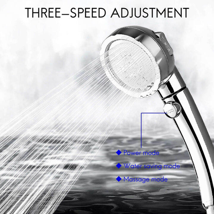 handheld-shower-head-high-pressure-chrome-3-spary-setting-with-on-off-pause-switch-water-saving-adjustable-luxury-spa-detachable-multi-functions-bathroom-puppy-shower-accessories