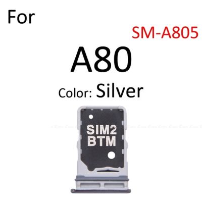 ช่องเสียบซิมการ์ด/ช่องเสียบไมโครถาด Sd ช่องเสียบช่องตัวอ่านอะแดปเตอร์เชื่อมต่อสำหรับ Samsung Galaxy A80 A50 A40 A10 A805 A505 A105 A405