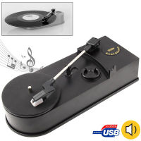 Kaneed EC008B, USB Mini Phonograph / Turntable / Vinyl Turntables Audio Player, Support Turntable Convert LP Record to CD or MP3 Function(Black)