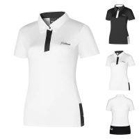 Callaway1 Titleist Master Bunny SOUTHCAPE W.ANGLE DESCENNTE▣❏▨  Summer new black and white golf ladies outdoor sports casual breathable quick-drying short-sleeved T-shirt polo shirt top