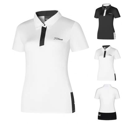 Summer new black and white golf ladies outdoor sports casual breathable quick-drying short-sleeved T-shirt polo shirt top TaylorMade1 Malbon Scotty Cameron1 G4 PING1 Mizuno❏◐✽