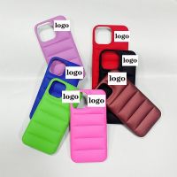 Fashion custom Down Jacket Phone Case For iPhone 11 12 13 14 Pro Max X XR XSMax 8 Plus 13Mini Luxury The Puffer Candy color Case