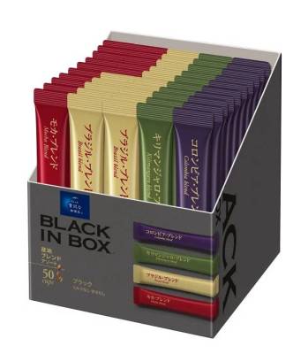 กาแฟ Maxim Black in Box 20, 50 ซอง กาแฟแม็กซิมญี่ปุ่นที่รวบรวม รสชาติทั้ง 4 ประเทศภายในกล่อง