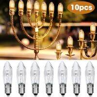 10PCS E10 Bulbs Top Candle Lights Lamp 10V-55V Warm Decorations