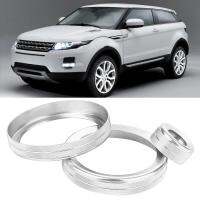 3 ชิ้น/เซ็ตอลูมิเนียมเครื่องปรับอากาศลูกบิดวงกลม Trim Fit สำหรับ Landrover EVOQUE 2020