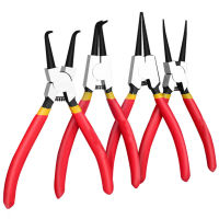 QZ-4pcs Bent Straight Crimp Tool Practical Portable Circlip Pliers Set Accessory Snap Ring Internal External Home Spring