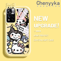 เคส Chenyyyka สำหรับ Xiaomi Poco X4 NFC เคสการ์ตูนน่ารัก Kuromi เคสโทรศัพท์โปร่งใสกันกระแทกหลากสีปลอกซิลิโคนนุ่มที่สร้างสรรค์น่ารักมอนสเตอร์น้อยเลนส์กล้องถ่ายรูปเคสป้องกัน