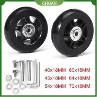 CHUAN 1Set ทนต่อความยืดหยุ่น อะไหล่สำหรับเปลี่ยน 40mm/43mm/54mm/60mm/64mm/70mm เพลาชิ้นส่วนกระเป๋าเดินทาง พร้อมสกรูสกรู ล้อกระเป๋าเดินทาง ชุดซ่อมเพลา