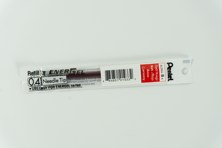pentel-refill-for-energel-0-4-mm-ball-red-ink-ไส้ปากกาเจล-0-4-มม-หมึกสีแดง-ของแท้
