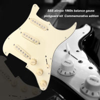 Prewired Pickguard Schrauben ชุดโมเดลที่ระลึกคลาสสิก Prewired โหลด SSS Pickguard Alnico V Pickups ใน60S สำหรับ Fender ST กีตาร์