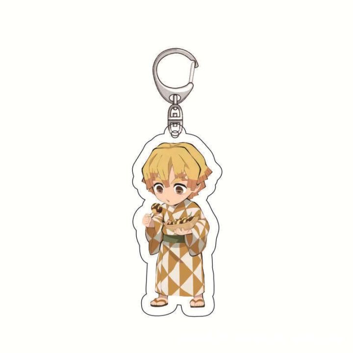 new-cartoon-anime-demon-slayer-acrylic-keychain-cute-brinco-blade-of-ghost-key-chain-kamado-tanjirou-cosplay-keyring-wholesale-key-chains