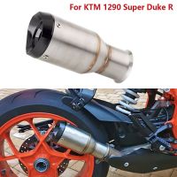 ท่อไอเสียมอเตอร์ไซค์สำหรับ KTM 1290ไอเสีย Superbuke R 1290 Super Duke R 2017-2021 1290Sdr ท่อเชื่อมกลางผ้าพันคอปรับเปลี่ยนได้หลบหนี