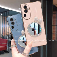 เคส Phone Case OPPO Reno10 10 Pro+ A78 NFC Plus 4G 5G เคสโทรศัพท์หรูหรา เคส สีลูกกวาดสุดสร้างสรรค์ทันสมัยแวววาวโบว์ติดมุกแต่งหน้าแฟชั่นเคสหลังนิ่ม Cover 2023