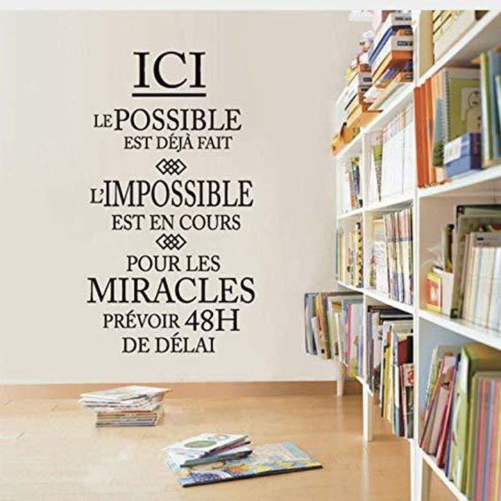 ICI Wall Stickers French Quotes Home Decor Wall Decals Living Room Bedroom Decoration Wallpaper Removable Art Murals
