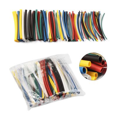 140Pcs Car Electrical Cable Tube kits Heat Shrink Tube Tubing Wrap Sleeve Assorted Colorful Tubing Sleeving Wrap Wire Set Cable Management