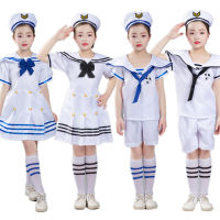 Halloween Costumes for Kids Girl Baby Boy Navy Sailor Marine Stripe Costume Carnival Festival Party Performance Clothing