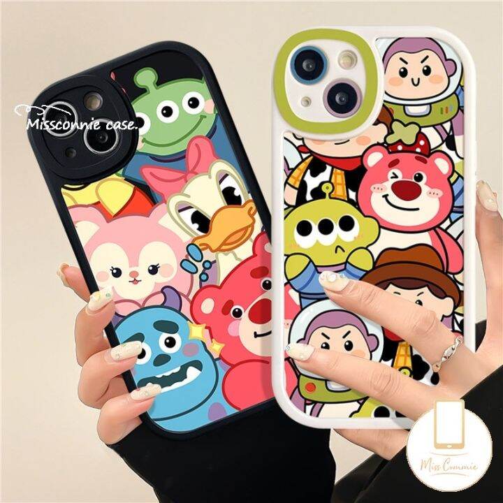 เคสโทรศัพท์มือถือ-tpu-นิ่ม-ลายการ์ตูนดิสนีย์-โดนัลด์ดั๊ก-ทอยสตอเบอร์รี่-หมีน่ารัก-สําหรับ-iphone-7plus-xr-x-7-8-6-6s-14-13-12-xs-2020