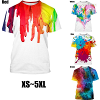 2023 NEW Short Sleeved T-shirt, Round Neck, 3d Ink Splash Pattern, Summer Fashion, Suitable for Both Men And Women. Size：s-5xl