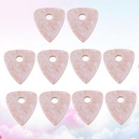 10pcs 4mm Wool Felt Material Guitar Pick Bass Guitar Plectrum Ukulele Guitar Picks Accessories (Cream Colour)