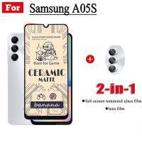 กระจกเทมเปอร์เซรามิก A05s A05S แบบ2อิน1สำหรับ Samsung ฟิล์มป้องกันกล้องป้องกันหน้าจอแบบด้านสำหรับ05S A0 5S