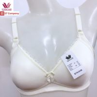 Xi Ke ！ Wacoal Basic Bra สีครีม Cream รุ่น WB9M18 ยกทรง ไม่มีโครง ไม่เสริมฟองน้ำ ไร้โครง ตะขอ 2 แถว ชุดชั้นใน บรา วาโก้ ！