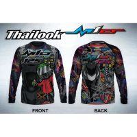 [In stock] 2023 design sublimation long sleeve, full print, thailook design, thailand design,029,mio 125 blackmotorcycle jersey cycling jersey long shirt，Contact the seller for personalized customization of the name