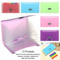 【hot】 A6 Plastic File Folder 13 Grids Extension Wallet Bill Receipt Sorting Organizer Office Storage Binder