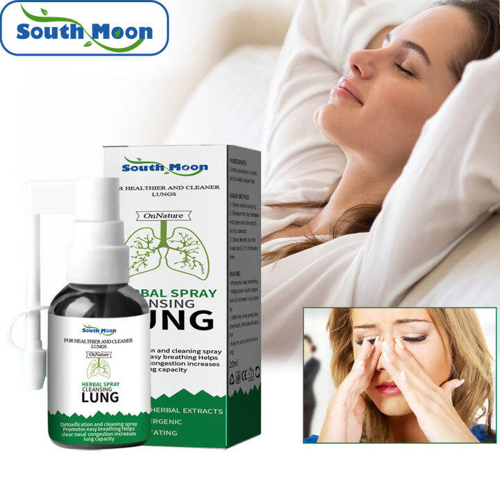 South Moon Lung Cleaning Throat Spray Relieves Throat Sinus Pressure