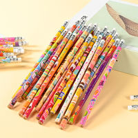 ดินสอที่มียางลบดินสอครู Muduan ดินสอที่มียางลบดินสอวันเกิดสีสันสดใสอุปกรณ์งานเลี้ยงสนุกและของขวัญสำหรับเด็ก24ชิ้น