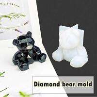 NIGHT PU 3D DIY สัตว์ กาวคริสตัล อีพ็อกซี่ เครื่องมือตกแต่งเค้ก แม่พิมพ์เทียน หมี แม่พิมพ์หล่อเรซิ่น