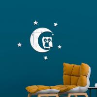 ✥ JM448 owl Aleck sitting room 3 d wall stickers bedroom room decorative stickers TV setting