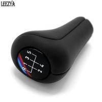 【DT】 hot  Leather Gear Shift Knob 5 6 Speed Manual for BMW E46 E90 E92 E39 X1 M Logo Car Handle Gearbox Stick Knob Replacement Accessories