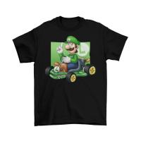 เสื้อยืดผู้ชาย Luigi Mario Kart ฤดูร้อนใหม่