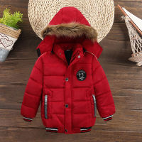 Autumn Winter Kids Jackets For Girls Boys Fashion Warm Fur Collar Hooded Childrens Coat Baby Outerwear Overcoat