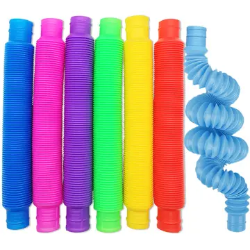 Spring Dog Pop Tubes Sensory Toys Novelty Decompression Anti-anxiety  Squeeze Bellows Toys For Birthday Gifts